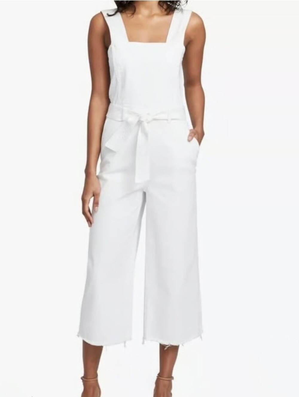RACHEL Rachel Roy Off-White Sleeveless Jumpsuit